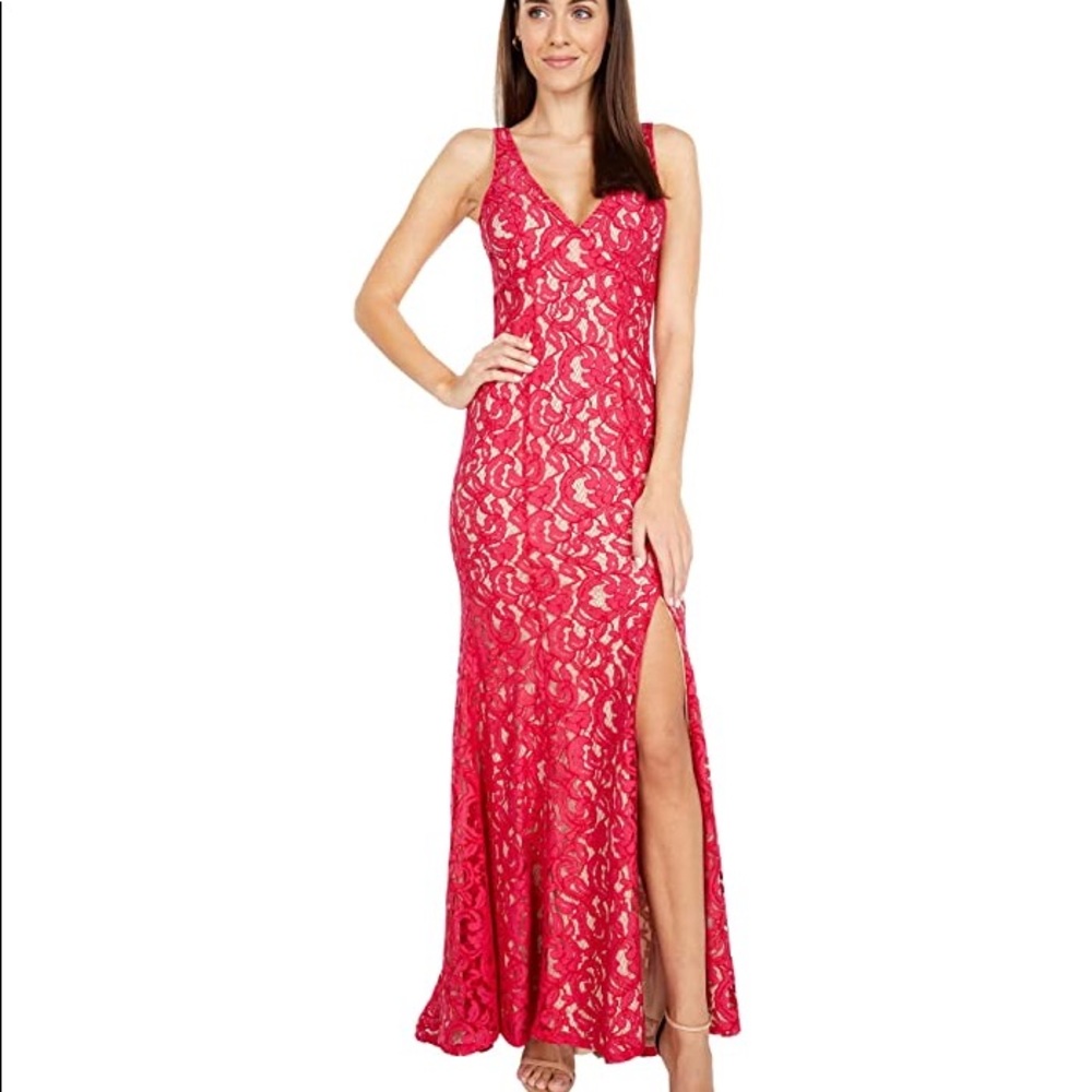 Red BCBGeneration Lace Gown